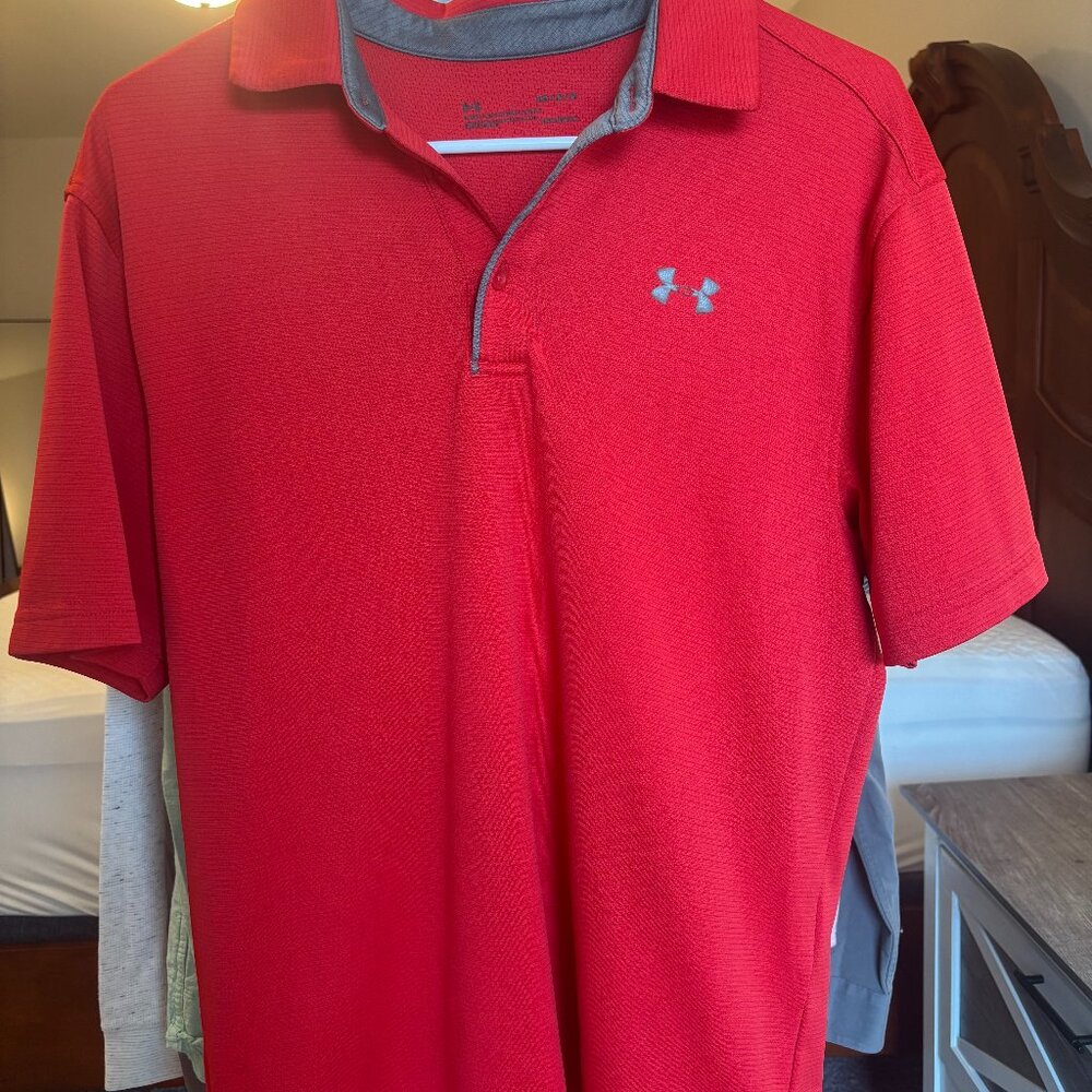 Under Armour Men’s M Red Polo Like New